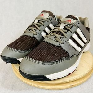 Adidas‎ Tech Response 4.0 Golf Shoes Spiked Men's Size 9.5 Q47083 Gray Brown